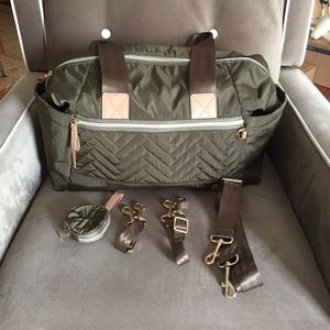 Skip hop suite olive diaper bag satchel